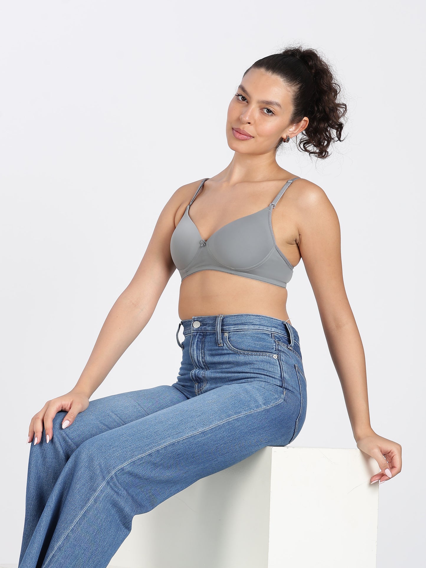Grey Flawless Fit Ultra-Comfort Padded Bra