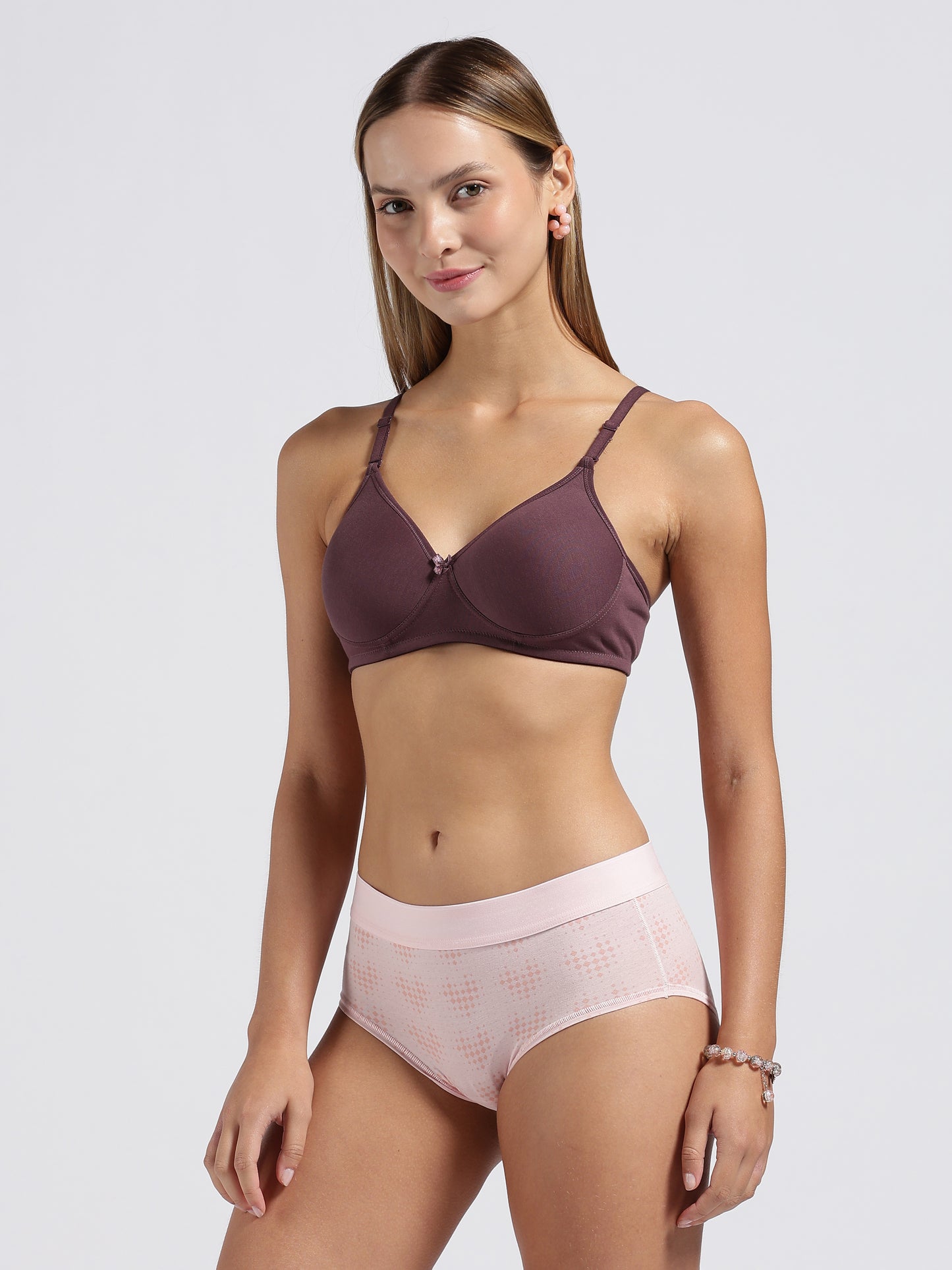 Deep Wine Cloud Fit Lightly Padded Bra