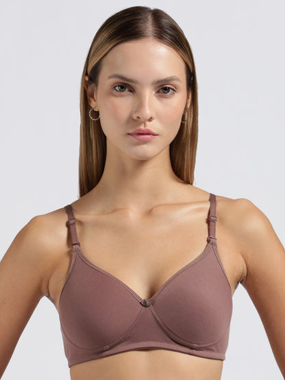 Dusty Brown Cloud Fit Lightly Padded Bra