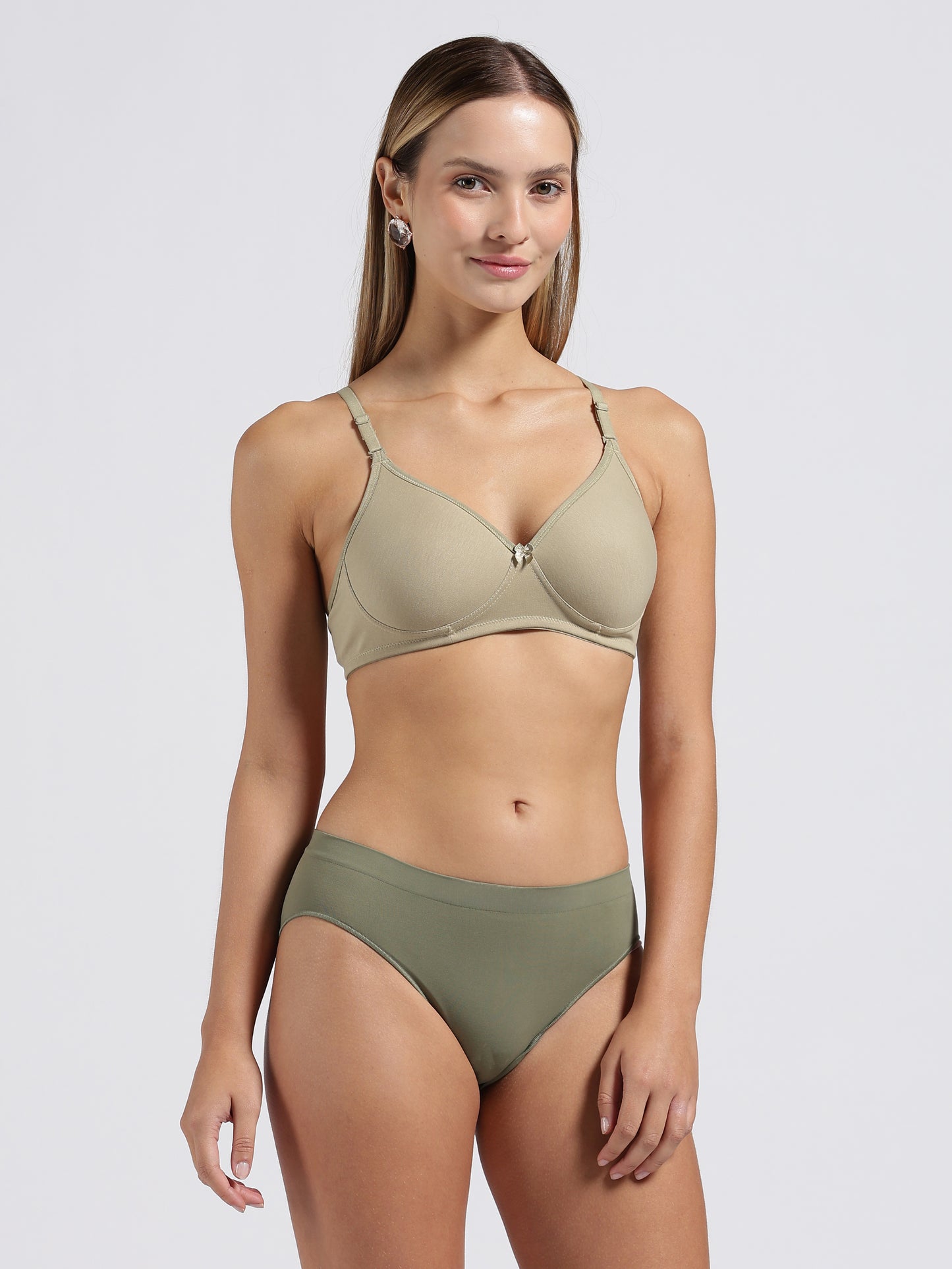 Sage Green Cloud Fit Lightly Padded Bra