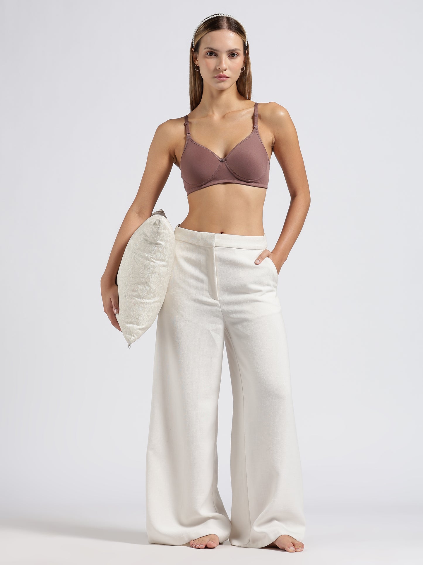 Dusty Brown Cloud Fit Lightly Padded Bra
