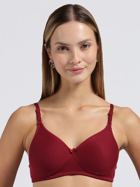 Maroon Cloud Fit Lightly Padded Bra