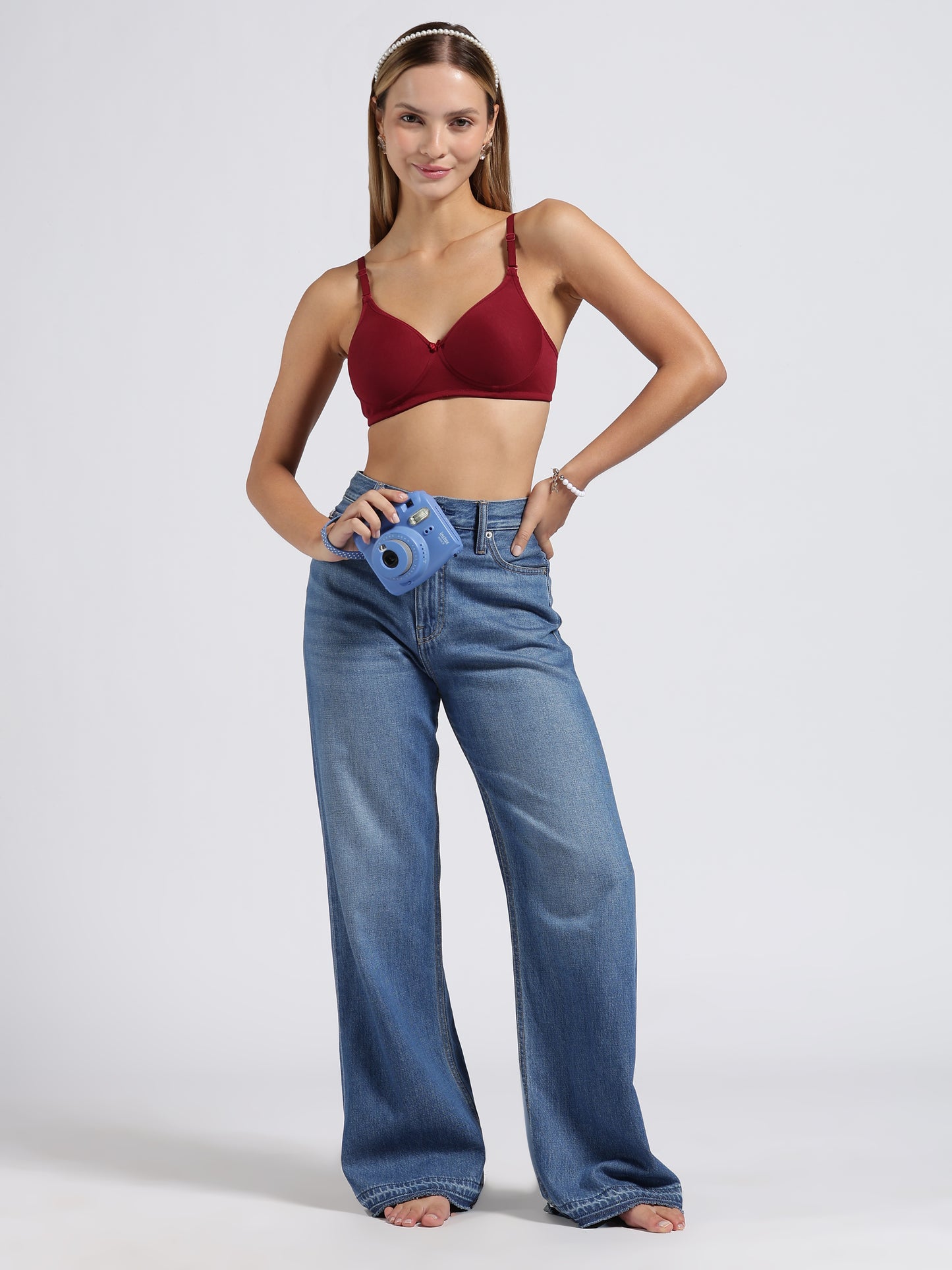 Maroon Cloud Fit Lightly Padded Bra