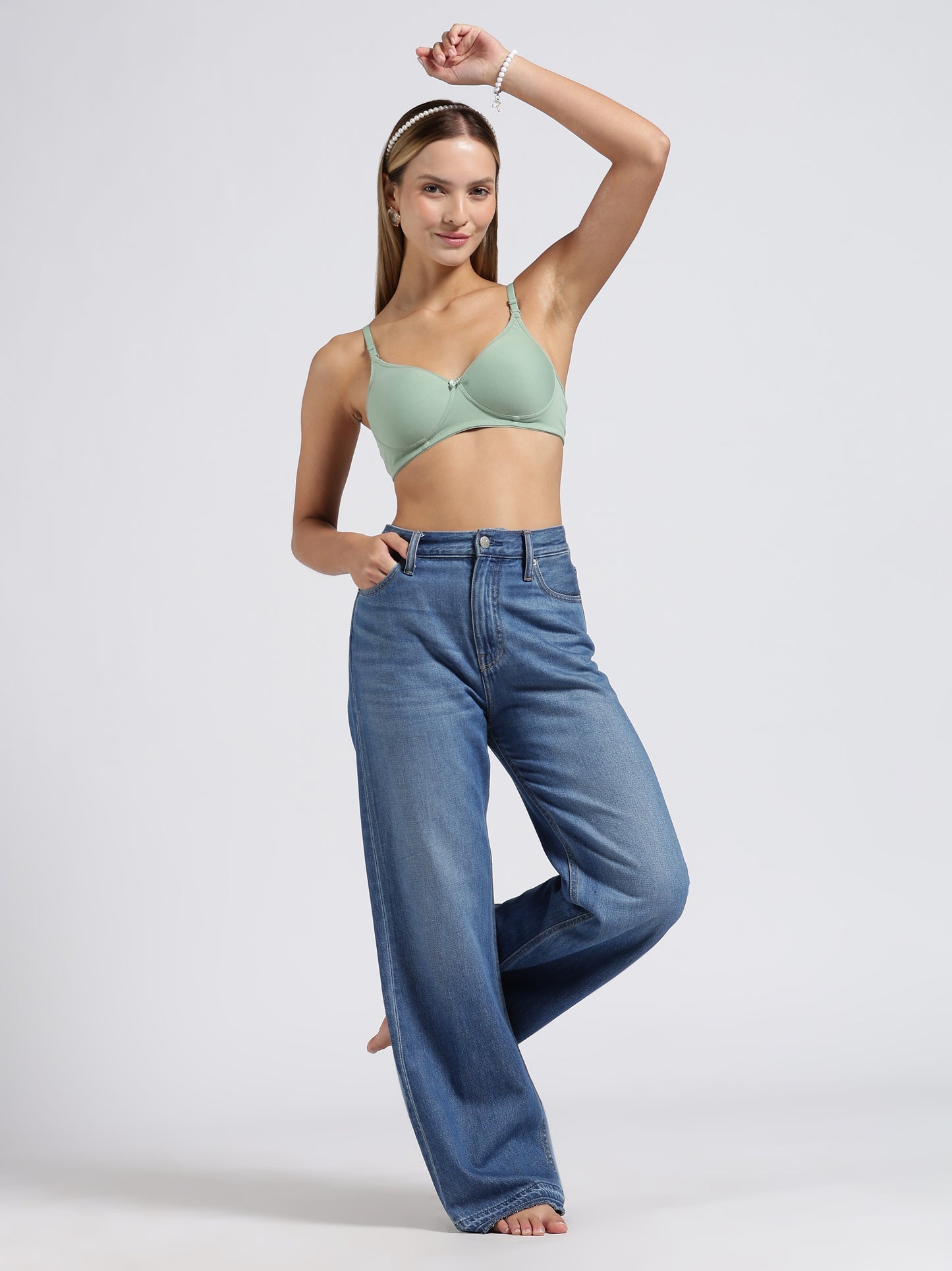 Mint Green Cloud Fit Lightly Padded Bra