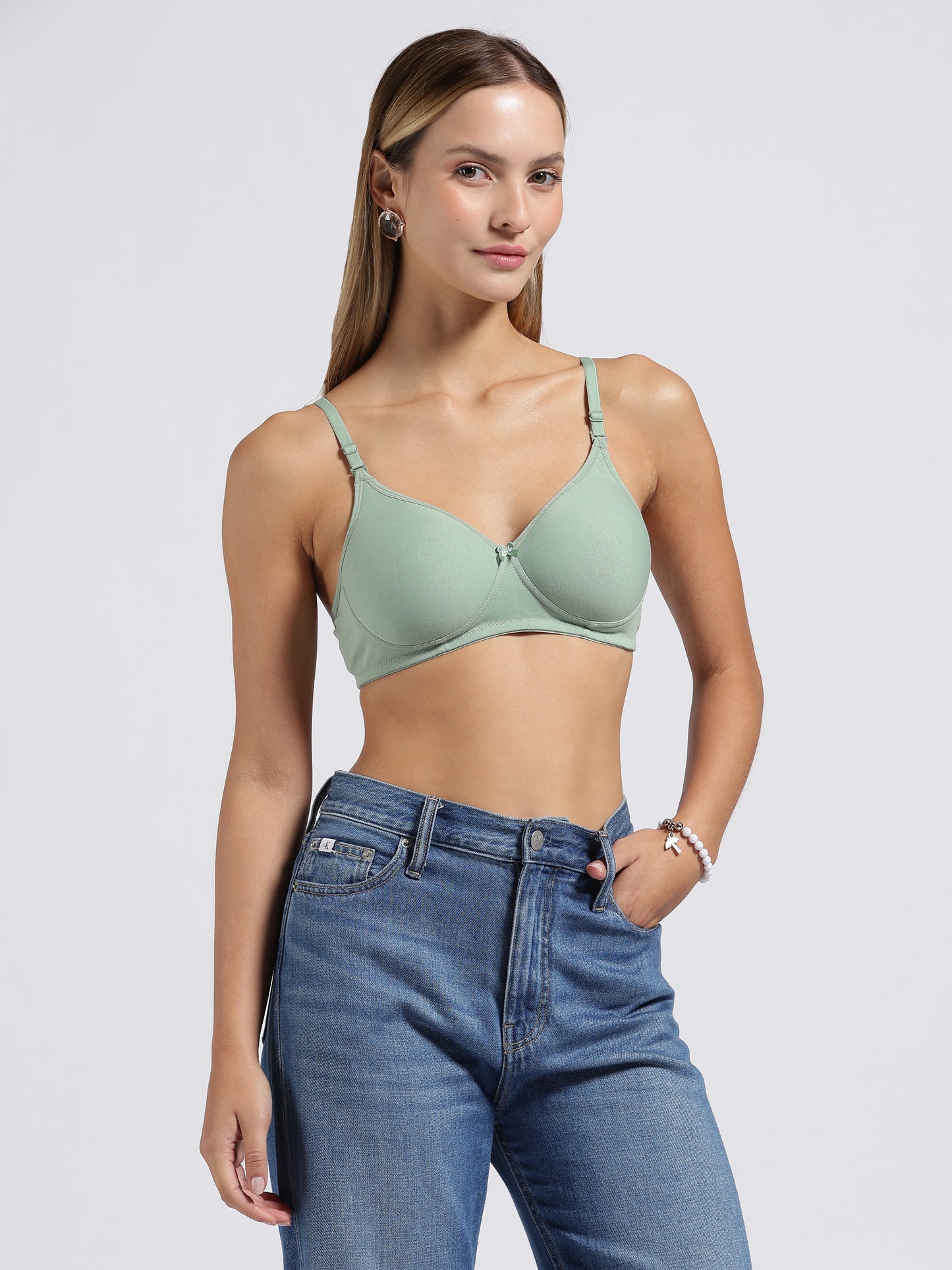 Mint Green Cloud Fit Lightly Padded Bra