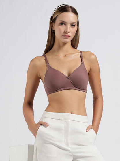 Dusty Brown Cloud Fit Lightly Padded Bra