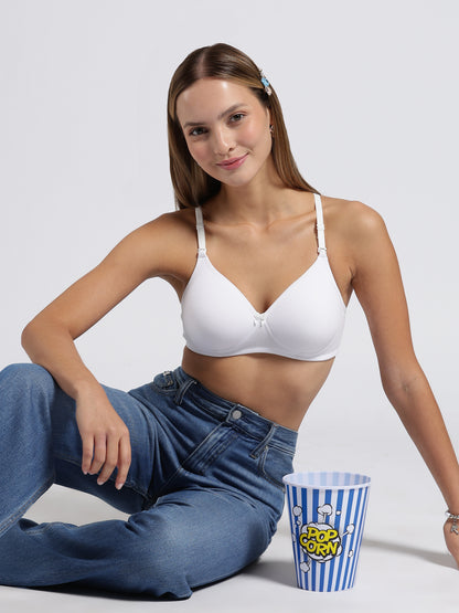 White Cloud Fit Lightly Padded Bra