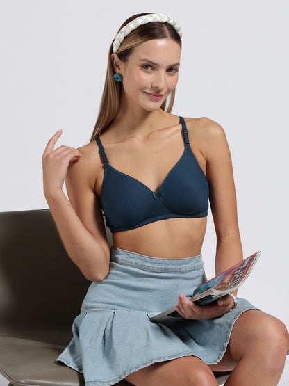 Teal Blue Cloud Fit Lightly Padded Bra