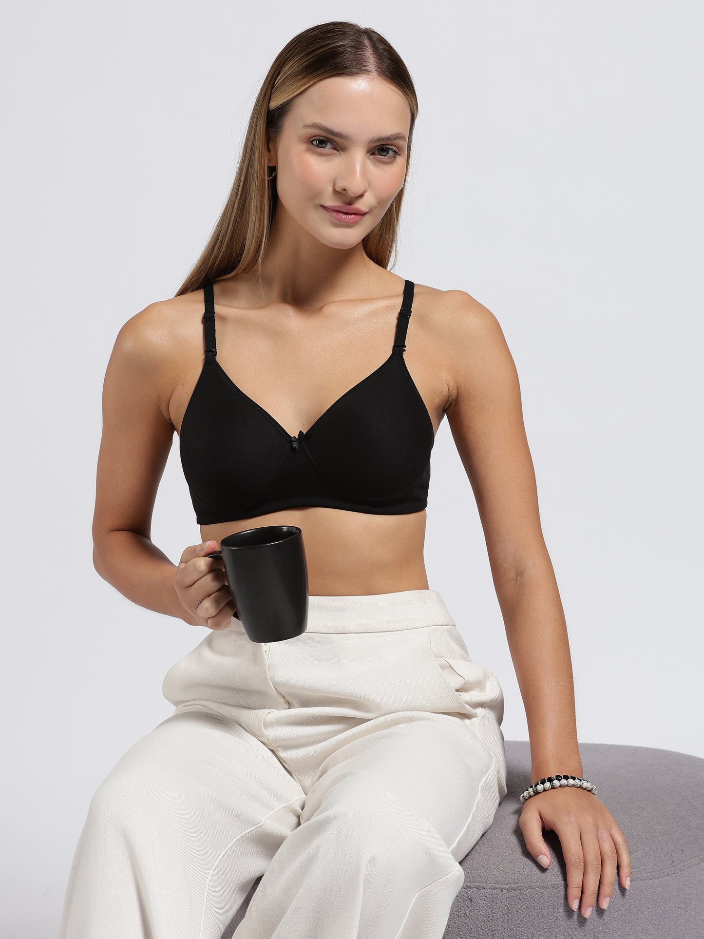 Black Cloud Fit Lightly Padded Bra