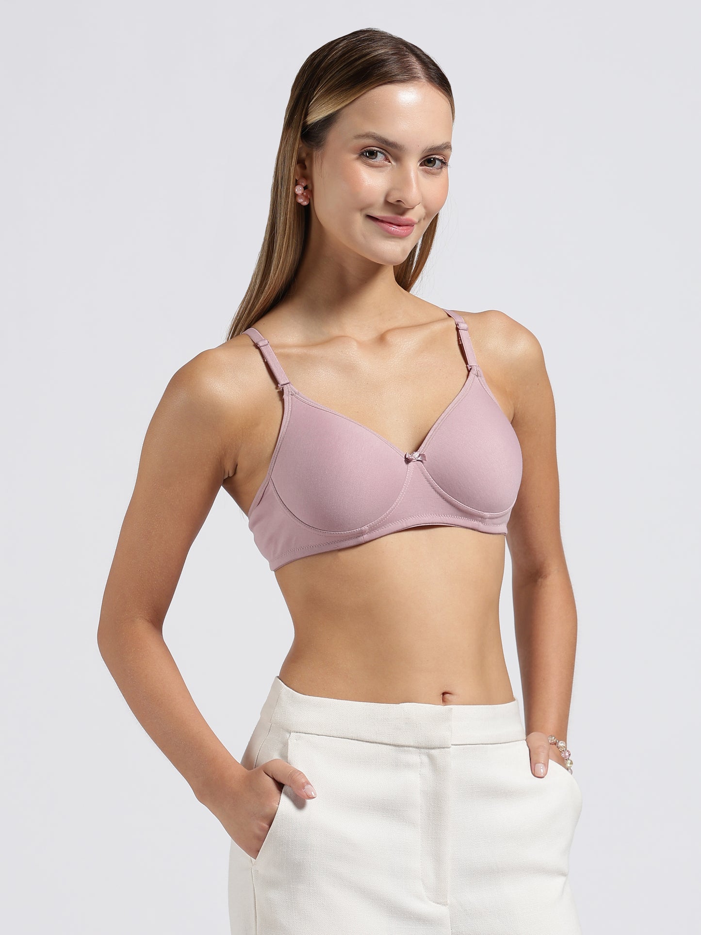 Dusty Rose Pink Cloud Fit Lightly Padded Bra