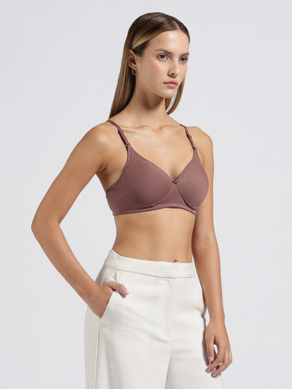 Dusty Brown Cloud Fit Lightly Padded Bra