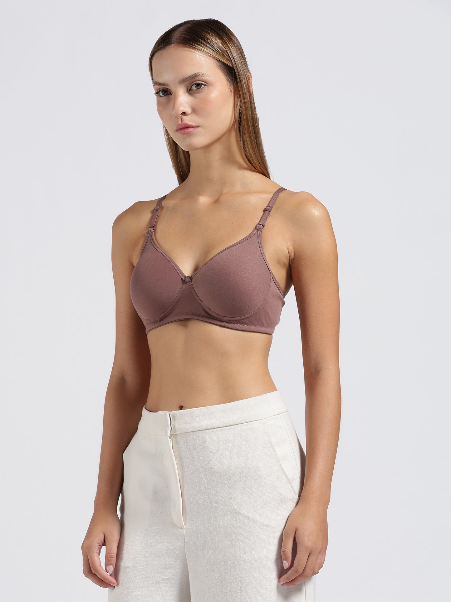 Dusty Brown Cloud Fit Lightly Padded Bra