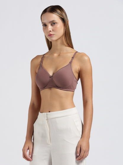 Dusty Brown Cloud Fit Lightly Padded Bra