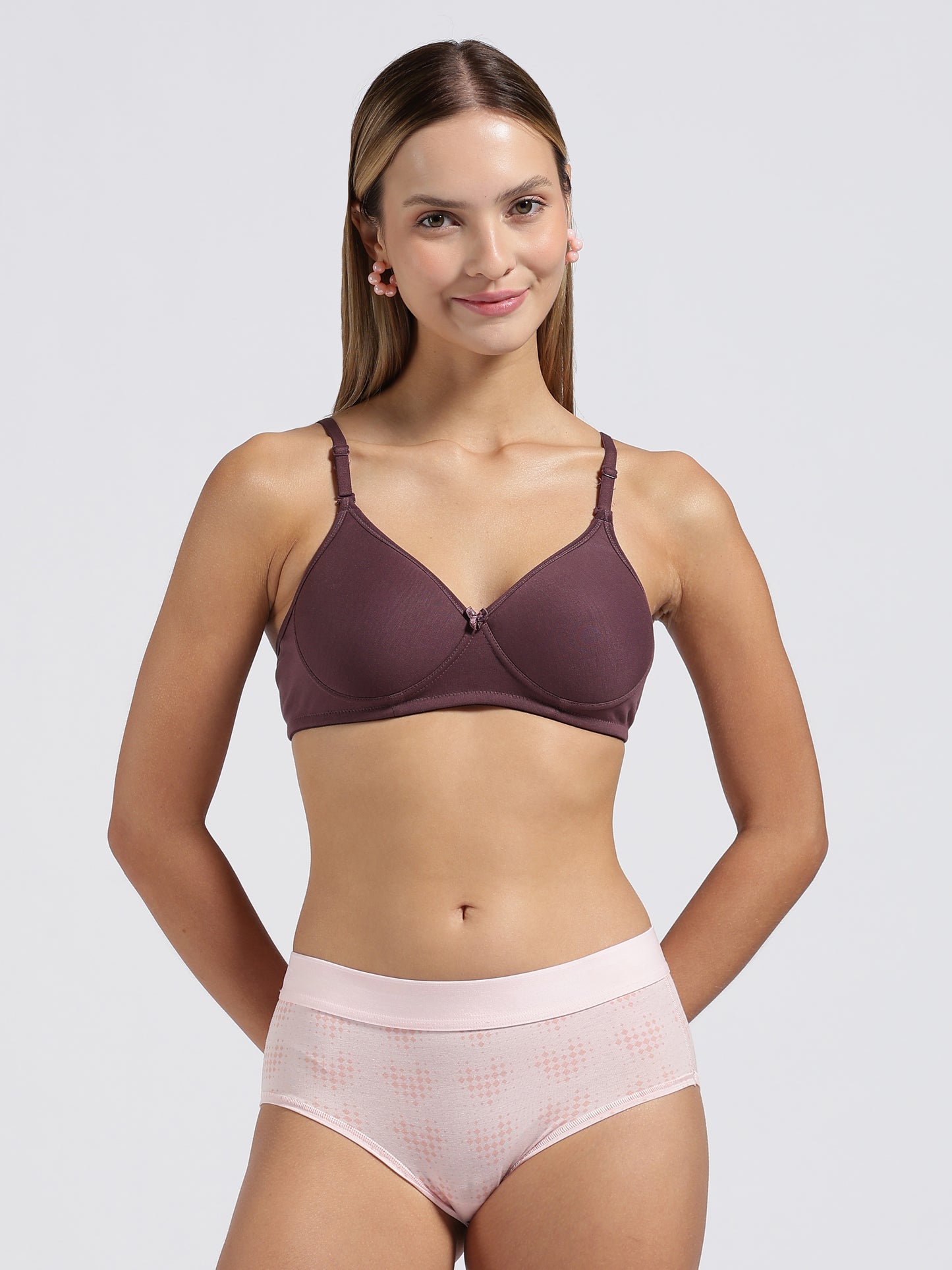 Deep Wine Cloud Fit Lightly Padded Bra
