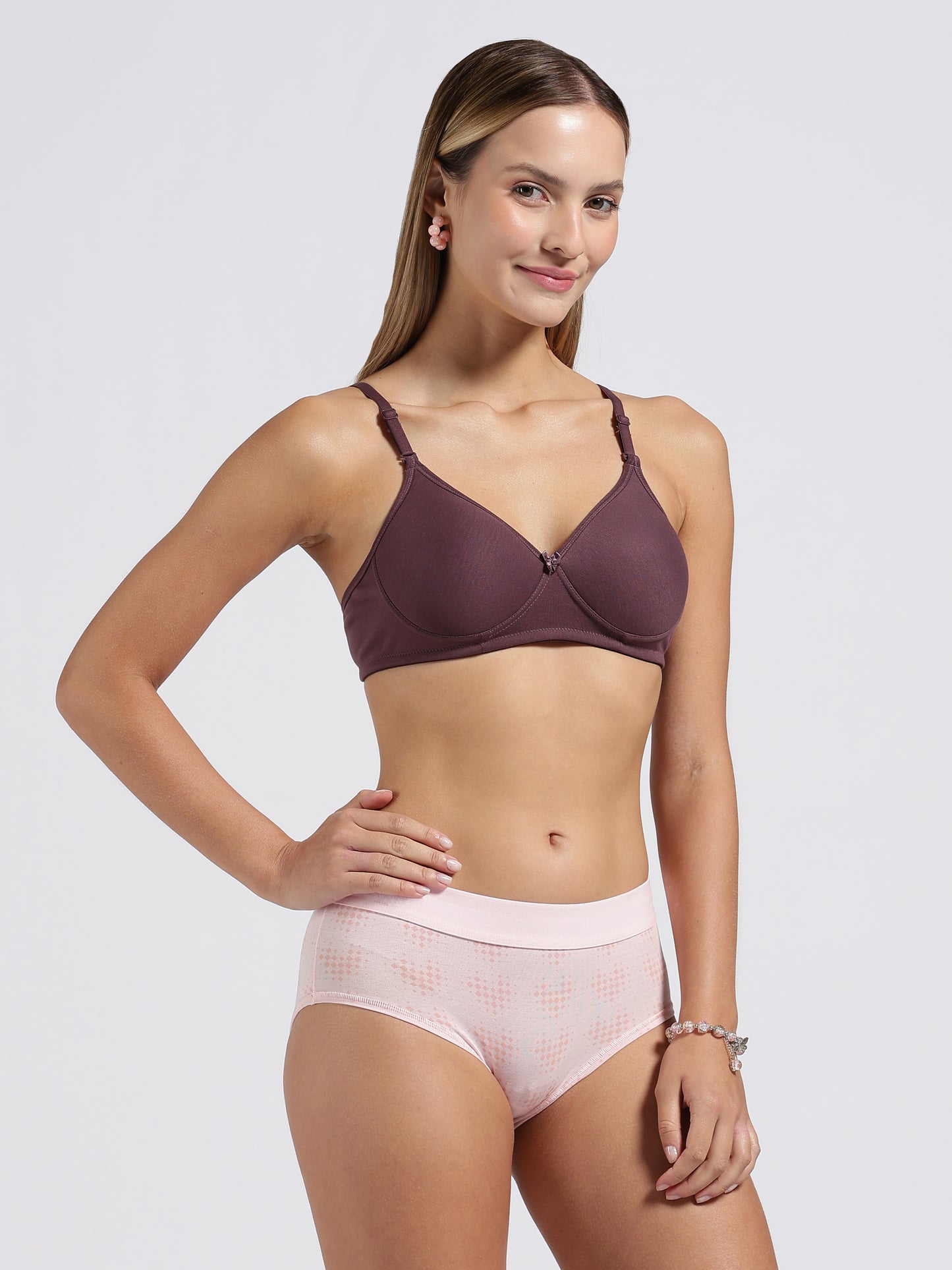 Deep Wine Cloud Fit Lightly Padded Bra