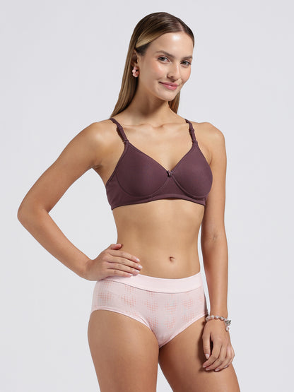 Deep Wine Cloud Fit Lightly Padded Bra